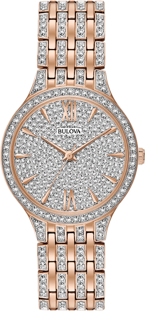 Buy Shop Bulova Crystal Collection Silver Crystals Dial Two Tone Steel Strap Watch for Women - 98L235 USA Online
