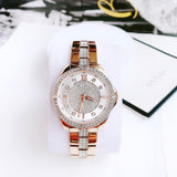 Buy Shop Bulova Crystal Collection Silver Dial Rose Gold Steel Strap Watch for Women - 98L229 USA Online