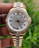 Buy Shop Bulova Crystal Collection Silver Dial Rose Gold Steel Strap Watch for Women - 98L229 USA Online