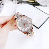 Buy Shop Bulova Crystal Collection Silver Dial Rose Gold Steel Strap Watch for Women - 98L229 USA Online