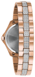 Buy Shop Bulova Crystal Collection Silver Dial Rose Gold Steel Strap Watch for Women - 98L229 USA Online
