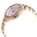 Buy Shop Bulova Crystal Collection Silver Dial Rose Gold Steel Strap Watch for Women - 98L229 USA Online