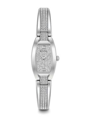 Buy Shop Bulova Crystal Collection Silver Dial Silver Steel Strap Watch for Women - 96L235 USA Online