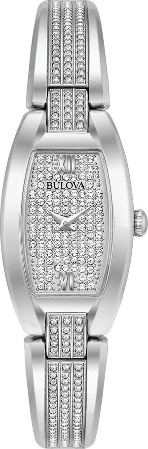 Buy Shop Bulova Crystal Collection Silver Dial Silver Steel Strap Watch for Women - 96L235 USA Online