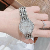 Buy Shop Bulova Crystal Collection Silver Dial Silver Steel Strap Watch for Women - 96L243 USA Online