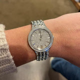 Buy Shop Bulova Crystal Collection Silver Dial Silver Steel Strap Watch for Women - 96L243 USA Online