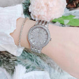 Buy Shop Bulova Crystal Collection Silver Dial Silver Steel Strap Watch for Women - 96L243 USA Online