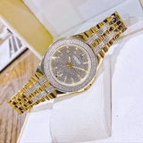 Buy Shop Bulova Crystal Collection Silver Dial Two Tone Steel Strap Watch for Men - 98K102 USA Online