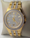 Buy Shop Bulova Crystal Collection Silver Dial Two Tone Steel Strap Watch for Men - 98K102 USA Online