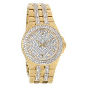 Buy Shop Bulova Crystal Collection Silver Dial Two Tone Steel Strap Watch for Men - 98K102 USA Online