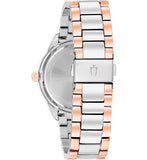 Buy Shop Bulova Crystal Collection Silver Dial Two Tone Steel Strap Watch for Women - 98N100 USA Online