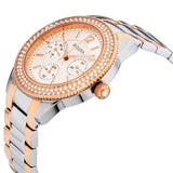Buy Shop Bulova Crystal Collection Silver Dial Two Tone Steel Strap Watch for Women - 98N100 USA Online