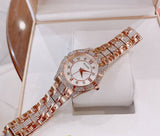 Buy Shop Bulova Crystal Mother of Pearl Dial Rose Gold Steel Strap Watch for Women - 98L197 USA Online