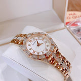 Buy Shop Bulova Crystal Mother of Pearl Dial Rose Gold Steel Strap Watch for Women - 98L197 USA Online