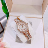 Buy Shop Bulova Crystal Mother of Pearl Dial Rose Gold Steel Strap Watch for Women - 98L197 USA Online