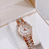Buy Shop Bulova Crystal Mother of Pearl Dial Rose Gold Steel Strap Watch for Women - 98L197 USA Online