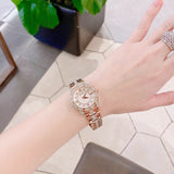 Buy Shop Bulova Crystal Mother of Pearl Dial Rose Gold Steel Strap Watch for Women - 98L197 USA Online