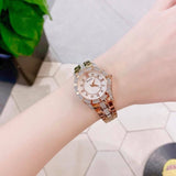 Buy Shop Bulova Crystal Mother of Pearl Dial Rose Gold Steel Strap Watch for Women - 98L197 USA Online