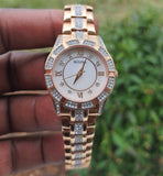 Buy Shop Bulova Crystal Mother of Pearl Dial Rose Gold Steel Strap Watch for Women - 98L197 USA Online
