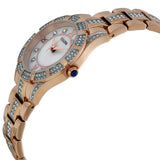 Buy Shop Bulova Crystal Mother of Pearl Dial Rose Gold Steel Strap Watch for Women - 98L197 USA Online