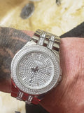 Buy Shop Bulova Crystal Pave Silver Dial Silver Steel Strap Watch for Men - 96B235 USA Online