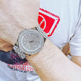 Buy Shop Bulova Crystal Pave Silver Dial Silver Steel Strap Watch for Men - 96B235 USA Online