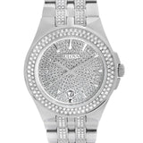 Buy Shop Bulova Crystal Pave Silver Dial Silver Steel Strap Watch for Men - 96B235 USA Online