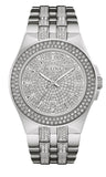 Buy Shop Bulova Crystal Pave Silver Dial Silver Steel Strap Watch for Men - 96B235 USA Online