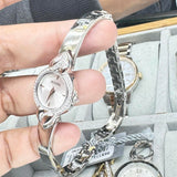 Buy Shop Bulova Crystal Pendant Silver Dial Silver Steel Strap Watch for Women - 96X111 USA Online
