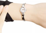 Buy Shop Bulova Crystal Pendant Silver Dial Silver Steel Strap Watch for Women - 96X111 USA Online