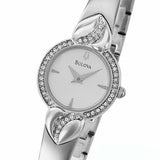Buy Shop Bulova Crystal Pendant Silver Dial Silver Steel Strap Watch for Women - 96X111 USA Online