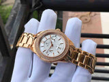 Buy Shop Bulova Crystal Silver Dial Rose Gold Steel Strap Watch for Women - 97N101 USA Online