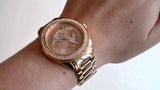 Buy Shop Bulova Crystal Silver Dial Rose Gold Steel Strap Watch for Women - 97N101 USA Online