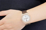 Buy Shop Bulova Crystal Silver Dial Rose Gold Steel Strap Watch for Women - 97N101 USA Online