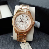 Buy Shop Bulova Crystal Silver Dial Rose Gold Steel Strap Watch for Women - 97N101 USA Online