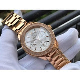 Buy Shop Bulova Crystal Silver Dial Rose Gold Steel Strap Watch for Women - 97N101 USA Online
