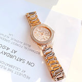 Buy Shop Bulova Crystal Silver Dial Rose Gold Steel Strap Watch for Women - 97N101 USA Online