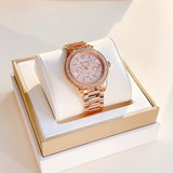 Buy Shop Bulova Crystal Silver Dial Rose Gold Steel Strap Watch for Women - 97N101 USA Online