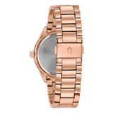 Buy Shop Bulova Crystal Silver Dial Rose Gold Steel Strap Watch for Women - 97N101 USA Online