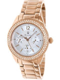 Buy Shop Bulova Crystal Silver Dial Rose Gold Steel Strap Watch for Women - 97N101 USA Online