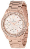 Buy Shop Bulova Crystal Silver Dial Rose Gold Steel Strap Watch for Women - 97N101 USA Online