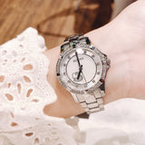 Buy Shop Bulova Crystal Silver Dial Silver Steel Strap Watch for Women - 96L226 USA Online