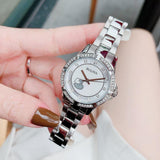 Buy Shop Bulova Crystal Silver Dial Silver Steel Strap Watch for Women - 96L226 USA Online