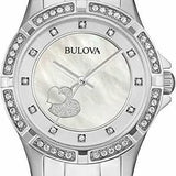 Buy Shop Bulova Crystal Silver Dial Silver Steel Strap Watch for Women - 96L226 USA Online