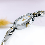 Buy Shop Bulova Crystals Mother of Pearl Dial Two Tone Steel Strap Watch for Women - 98X108 USA Online
