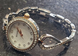 Buy Shop Bulova Crystals Mother of Pearl Dial Two Tone Steel Strap Watch for Women - 98X108 USA Online