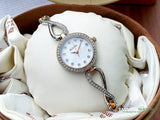 Buy Shop Bulova Crystals Mother of Pearl Dial Two Tone Steel Strap Watch for Women - 98X108 USA Online