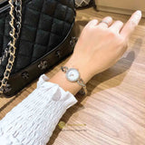 Buy Shop Bulova Crystals Mother of Pearl Dial Two Tone Steel Strap Watch for Women - 98X108 USA Online