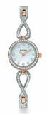 Buy Shop Bulova Crystals Mother of Pearl Dial Two Tone Steel Strap Watch for Women - 98X108 USA Online