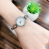 Buy Shop Bulova Crystals Quartz Mother of Pearl Dial Silver Steel Strap Watch for Women - 96X129 USA Online